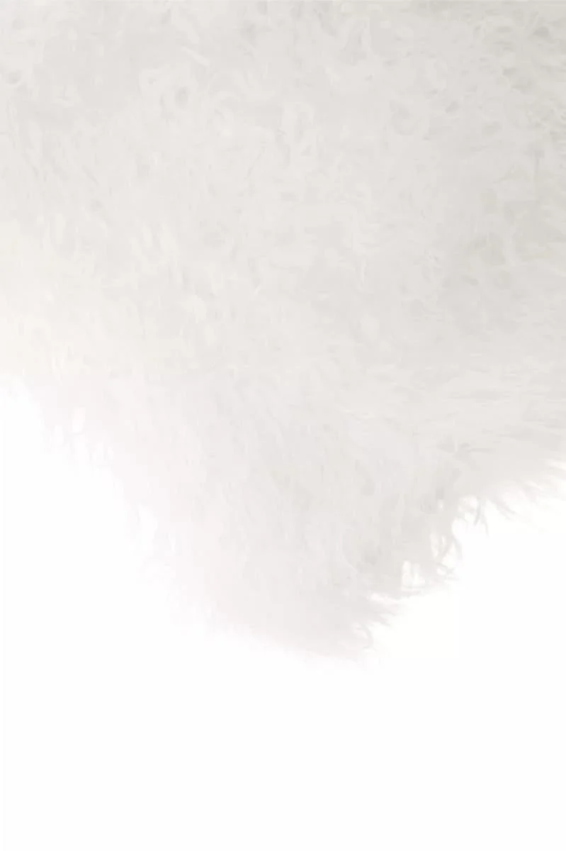 Bosie Real Mongolian Fur White Square Cushion
