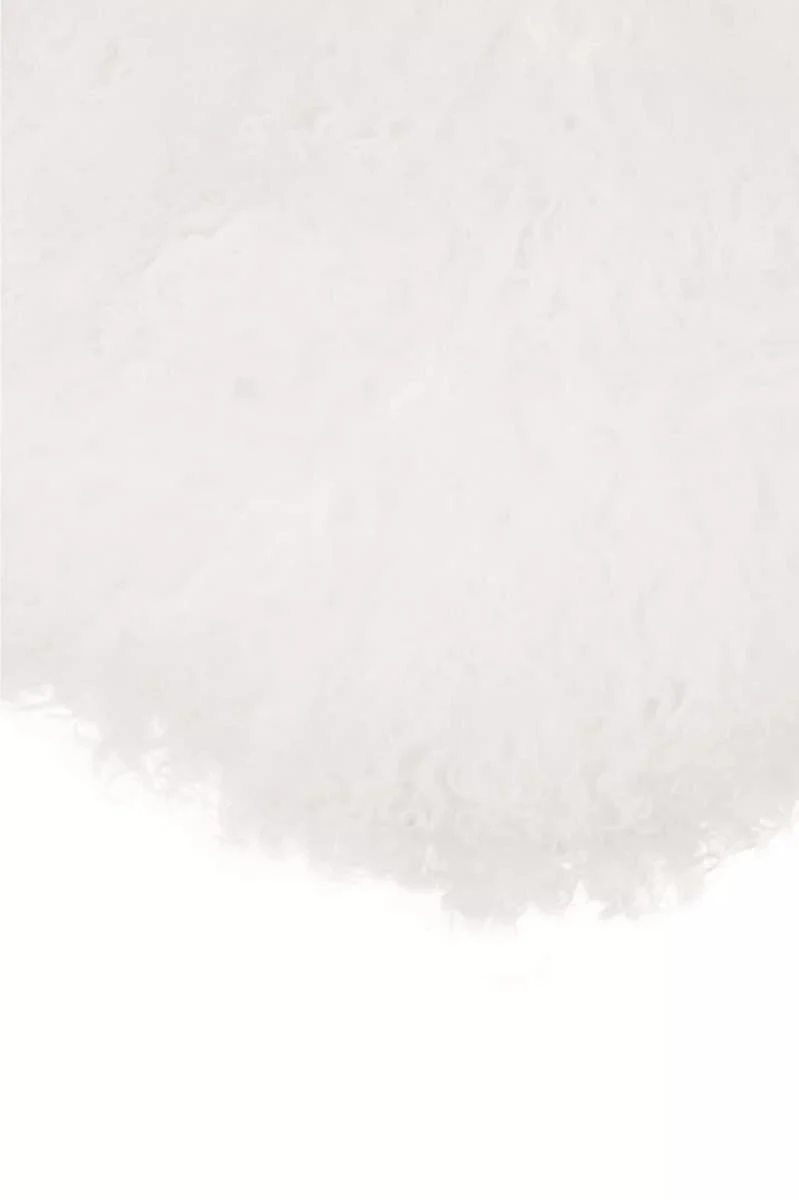 Bosie Real Mongolian Fur White Round Cushion
