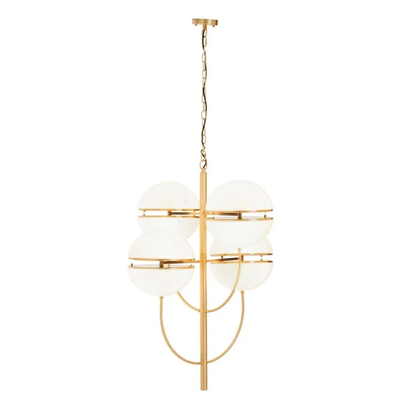Abira Four Ball Brass Pendant Light