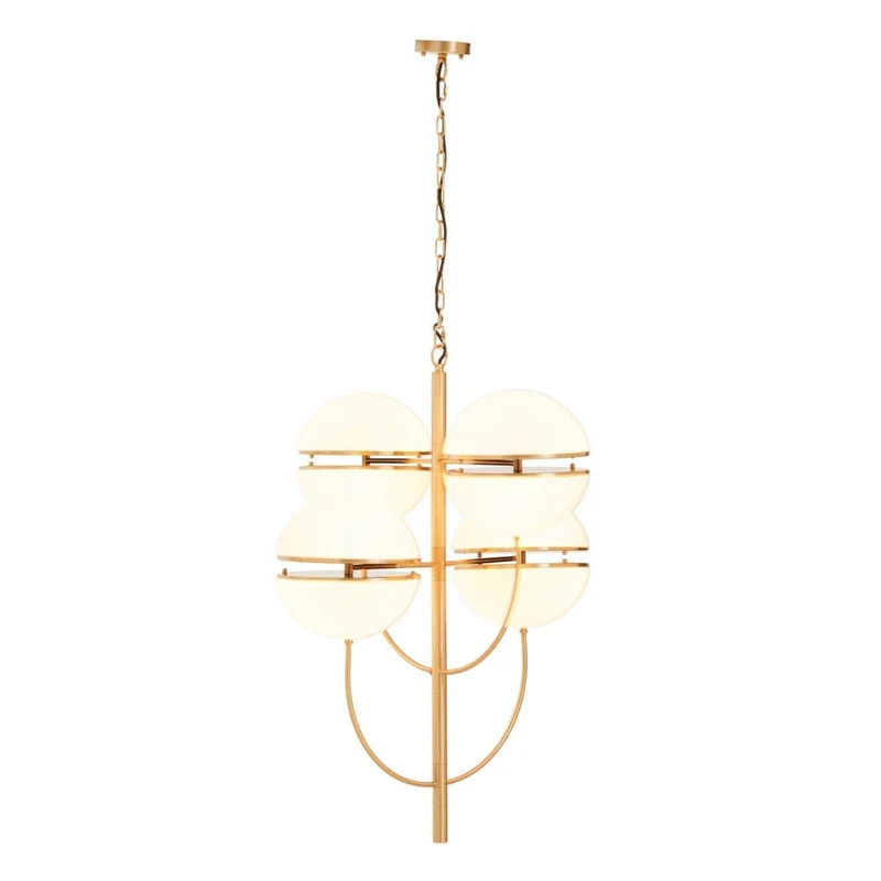 Abira Four Ball Brass Pendant Light