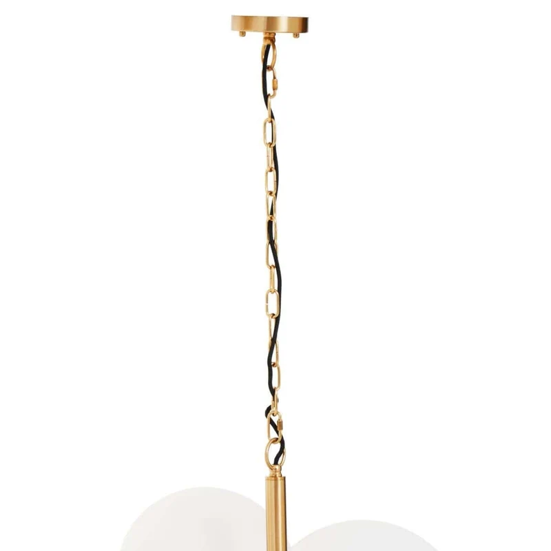 Abira Four Ball Brass Pendant Light