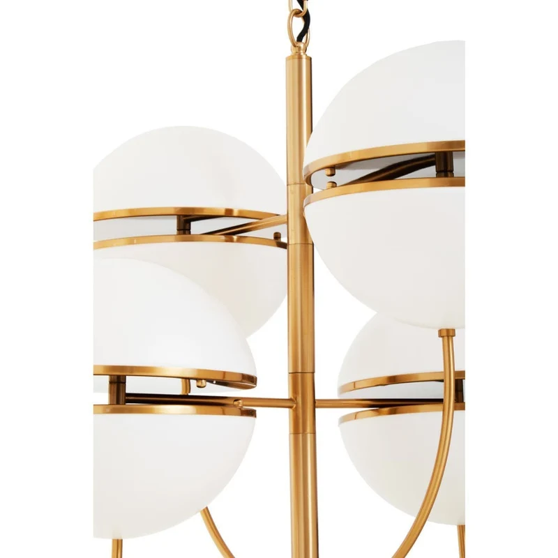 Abira Four Ball Brass Pendant Light