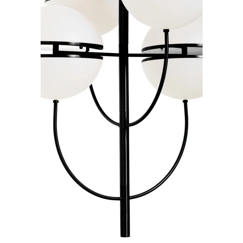 Abira Four Ball Matt Black Pendant Light