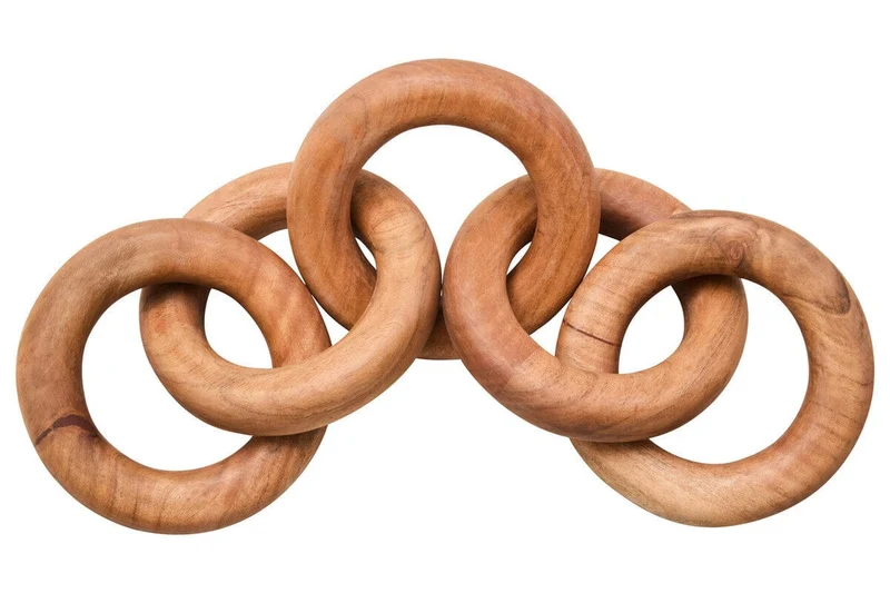 Cato Natural Wooden 5 Link Chain Decor | OUTLET