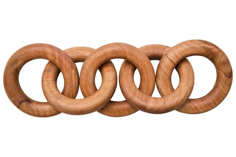 Cato Natural Wooden 5 Link Chain Decor | OUTLET