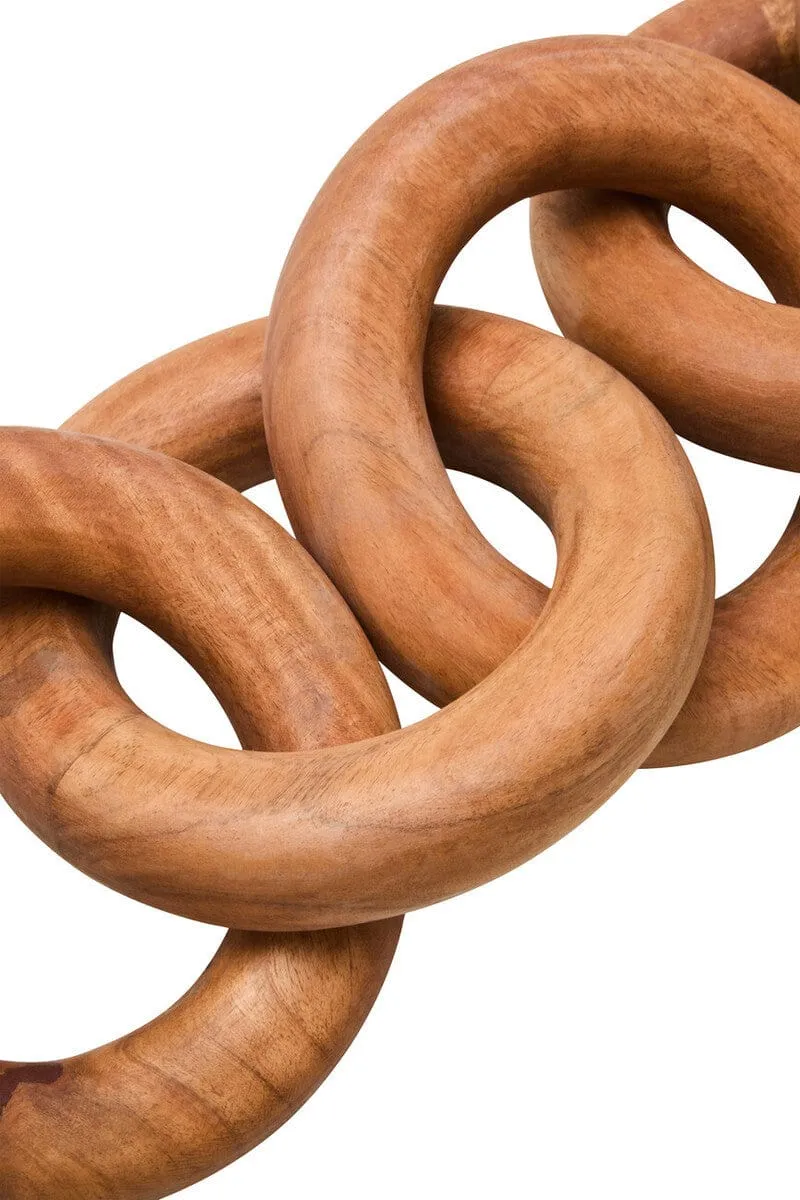 Cato Natural Wooden 5 Link Chain Decor | OUTLET