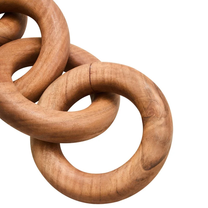 Cato Natural Wooden 5 Link Chain Decor | OUTLET