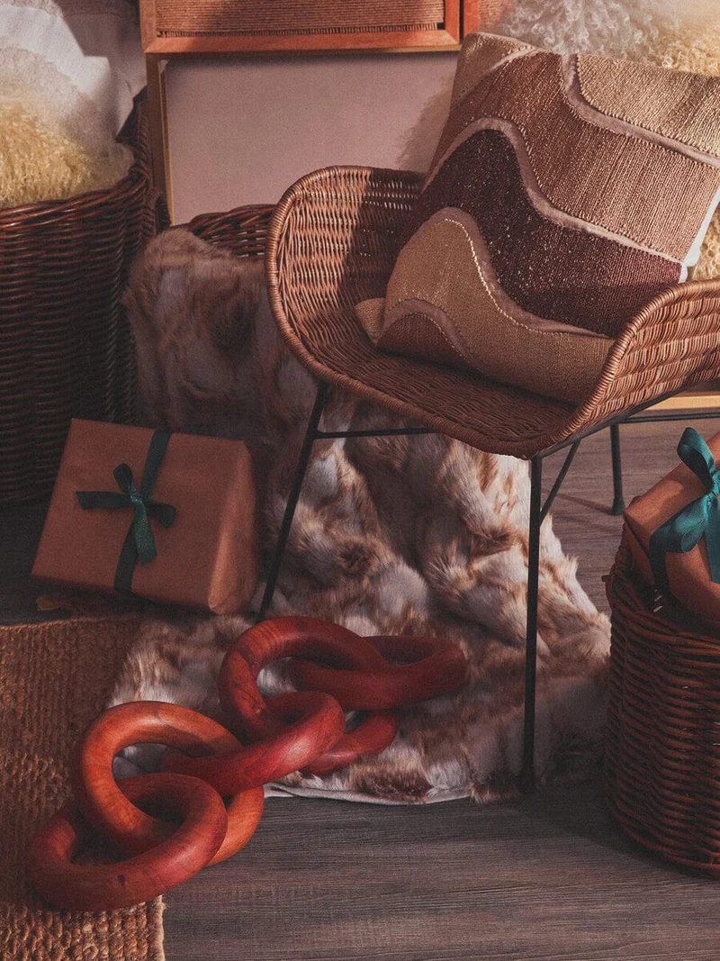 Cato Natural Wooden 5 Link Chain Decor | OUTLET