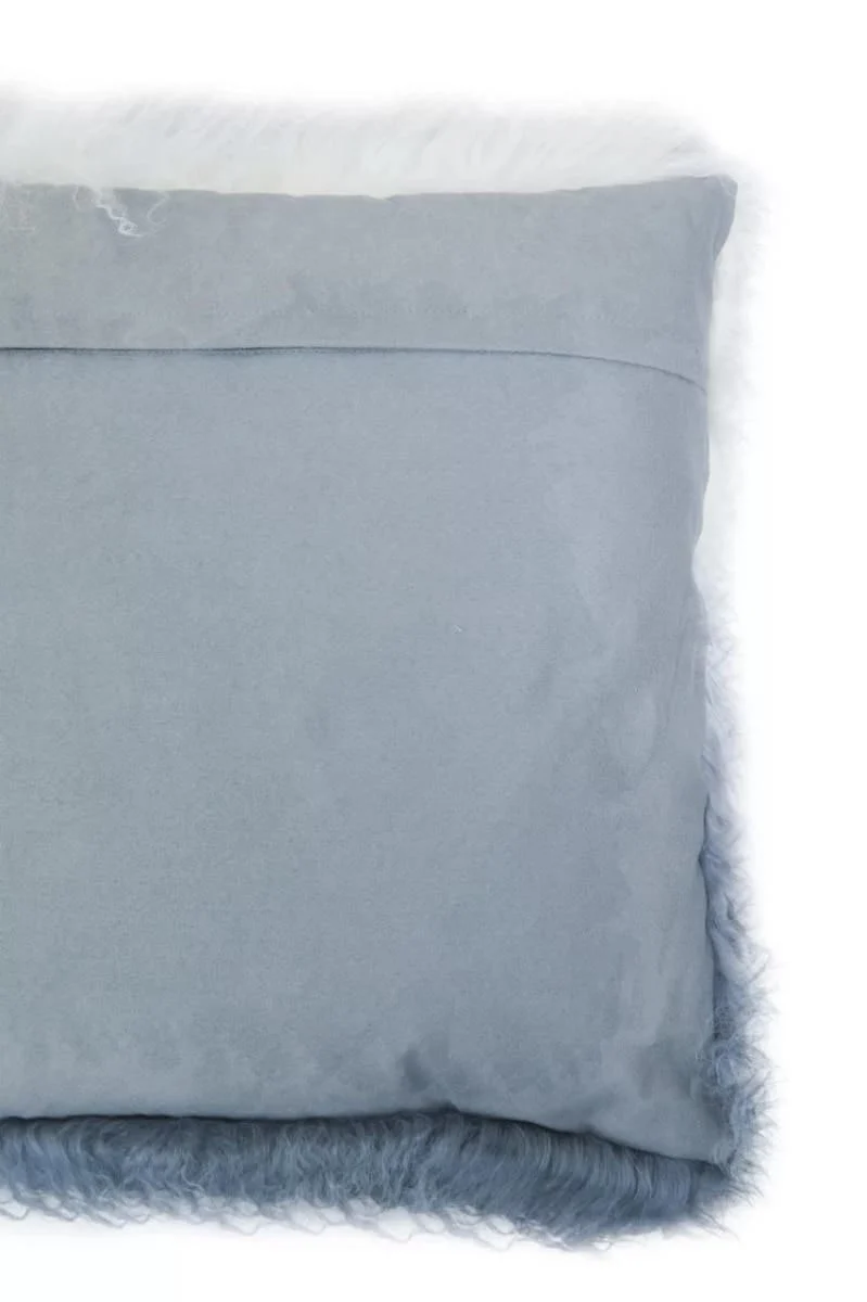 Bosie Real Mongolian Fur Grey Ombre Square Cushion