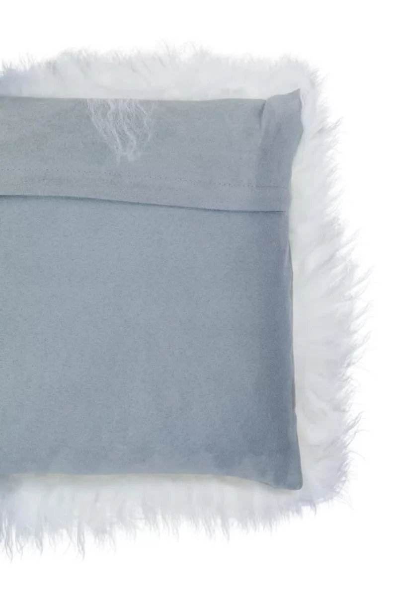 Bosie Real Mongolian Fur Grey Ombre Rectangular Cushion