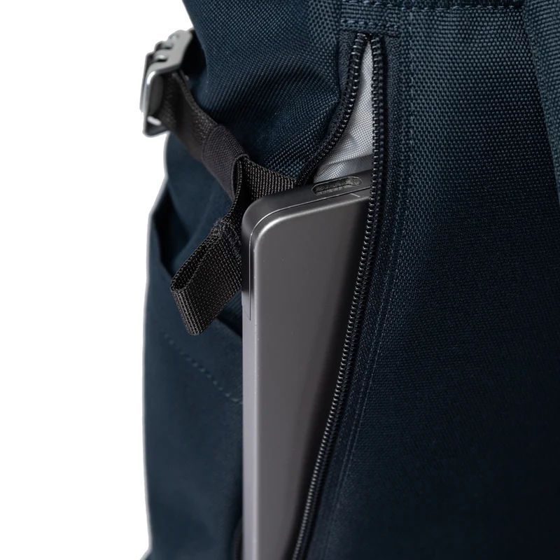Sandqvist Icon Rolltop - Mochila M 14" 60 cm (navy with black leather)