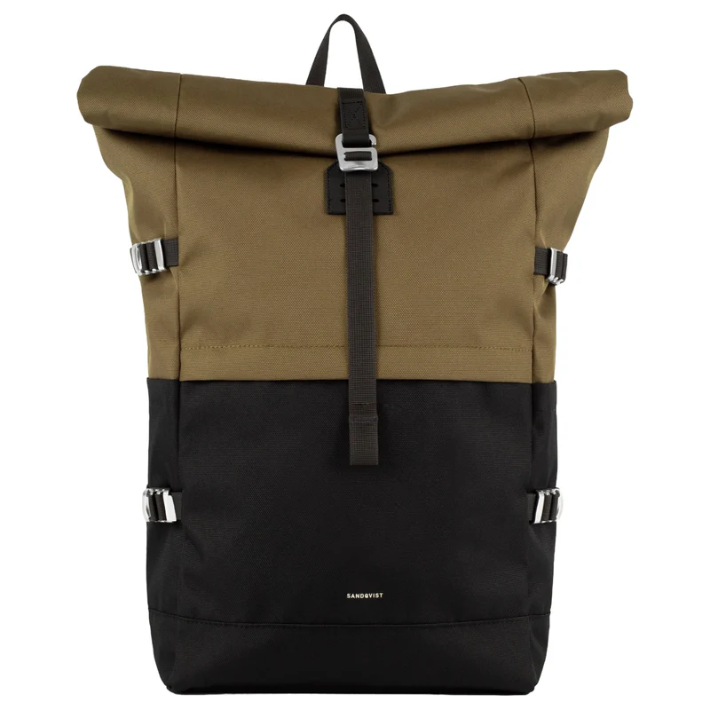 Sandqvist Icon Rolltop - Mochila L 16" 65 cm expandible (multi olive)