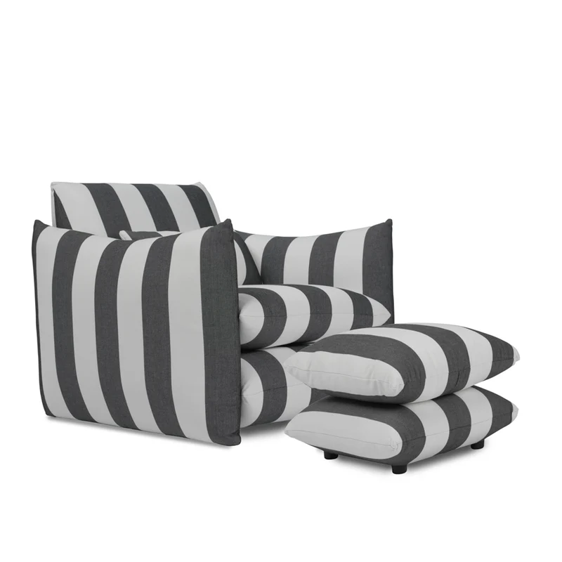 Sycamore Black and White Striped Chair