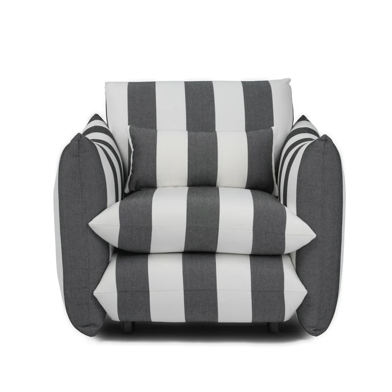 Sycamore Black and White Striped Chair