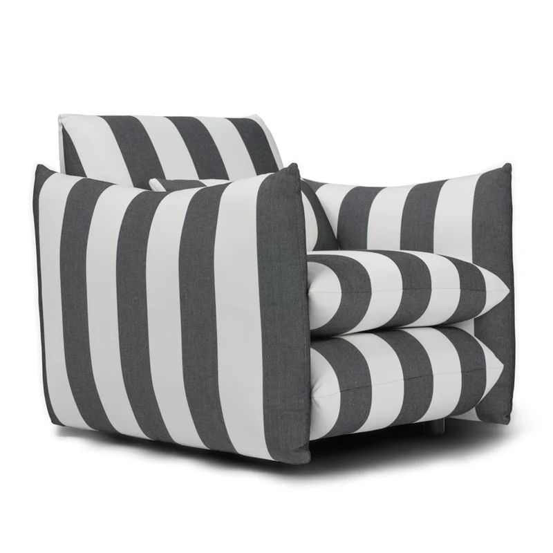 Sycamore Black and White Striped Chair