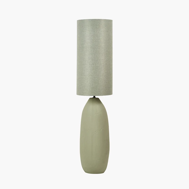 Erika Sage Vintage Textured Ceramic Floor Lamp| OUTLET