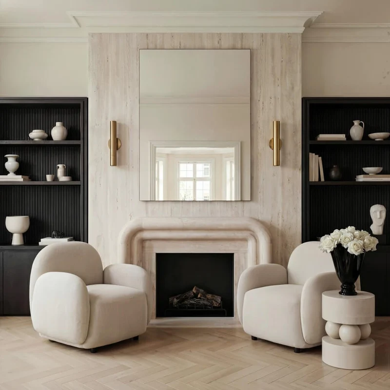 Sachi White Side Table