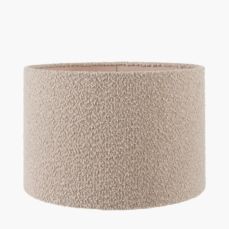 Rouen 35cm Taupe Boucle Cylinder Lampshade | OUTLET