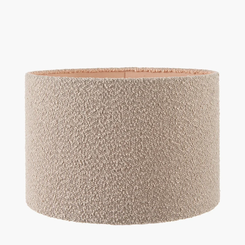 Rouen 35cm Taupe Boucle Cylinder Lampshade | OUTLET