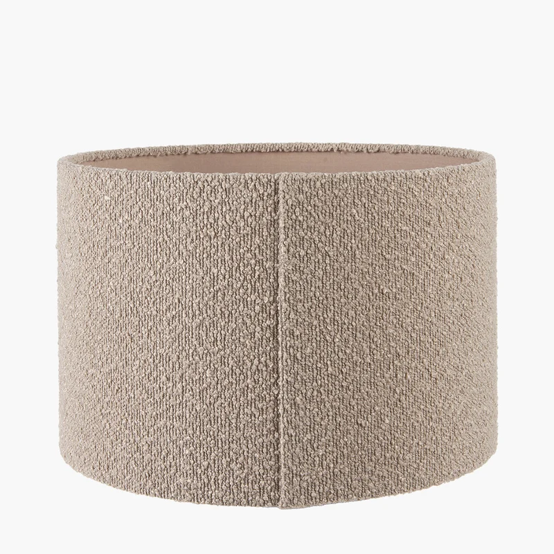 Rouen 35cm Taupe Boucle Cylinder Lampshade | OUTLET
