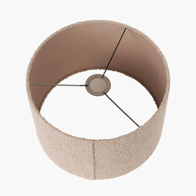 Rouen 35cm Taupe Boucle Cylinder Lampshade | OUTLET