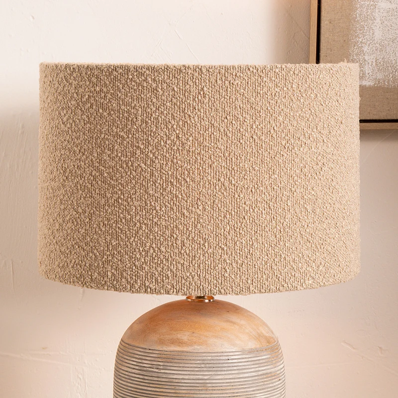 Rouen 35cm Taupe Boucle Cylinder Lampshade | OUTLET