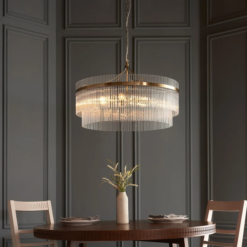 Mariette Grand 7 Pendant Light Antique Brass | OUTLET