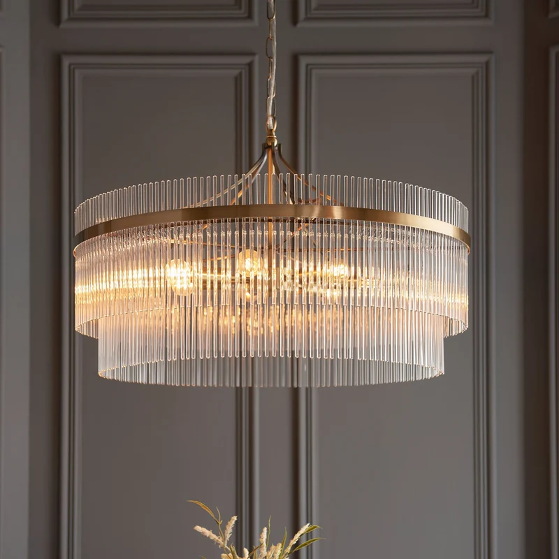 Mariette Grand 7 Pendant Light Antique Brass | OUTLET
