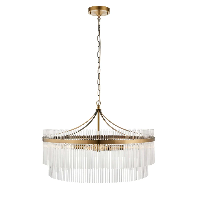 Mariette Grand 7 Pendant Light Antique Brass | OUTLET