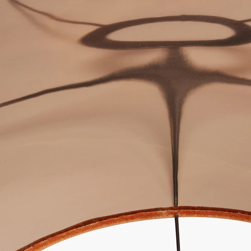 Bow 35cm Tobacco Velvet Cylinder Shade | OUTLET