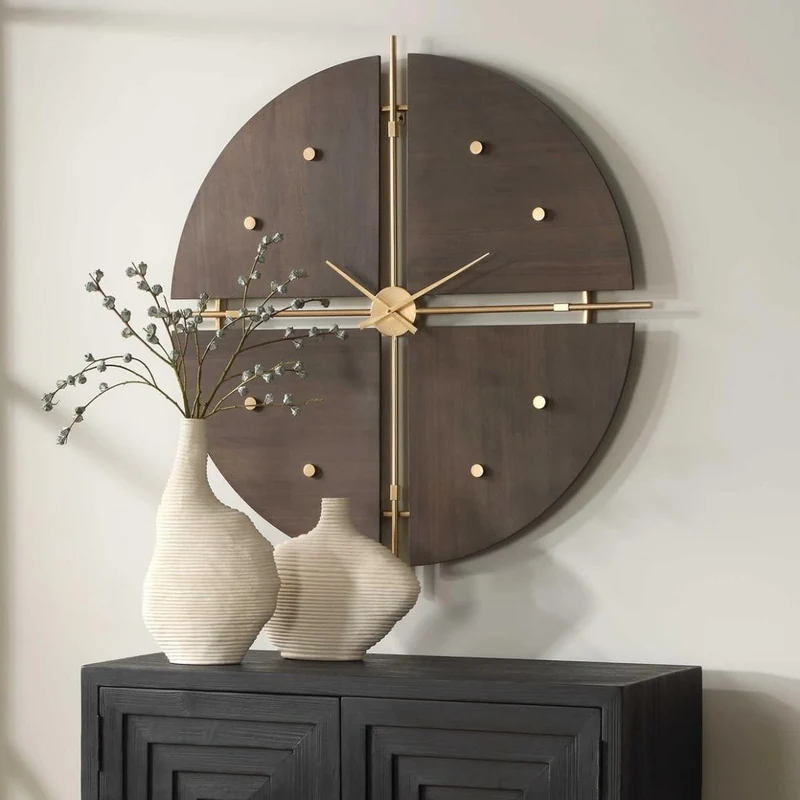 Walnut Elegance Wall Clock | OUTLET