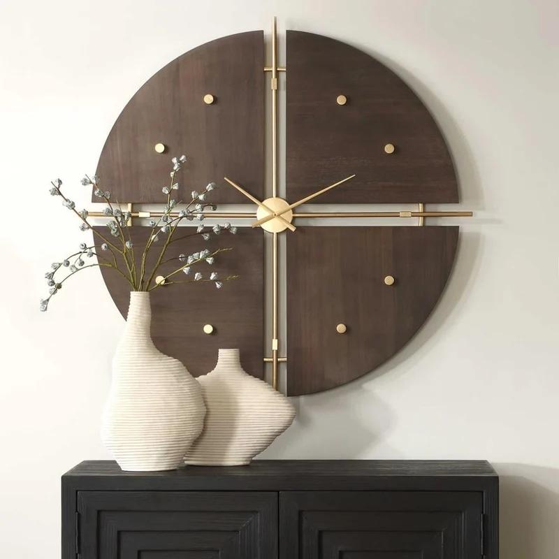 Walnut Elegance Wall Clock | OUTLET