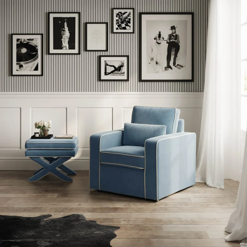Rhode Ice Blue Stool