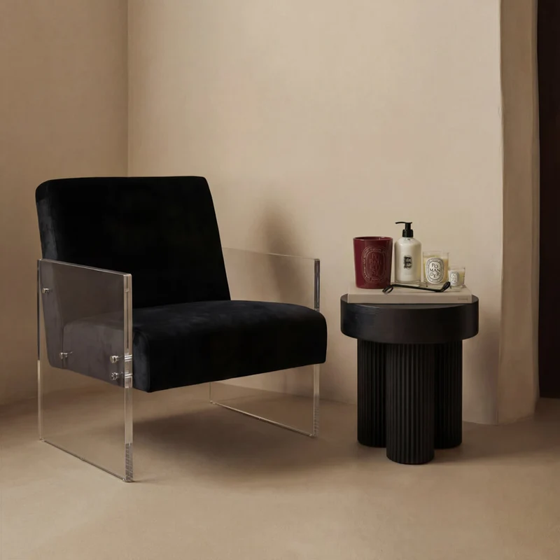 Torio Black Side Table