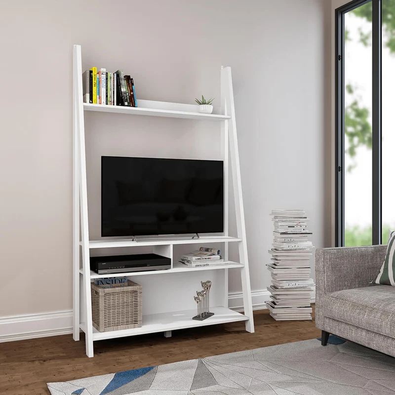 Tiva White Ladder Media Unit