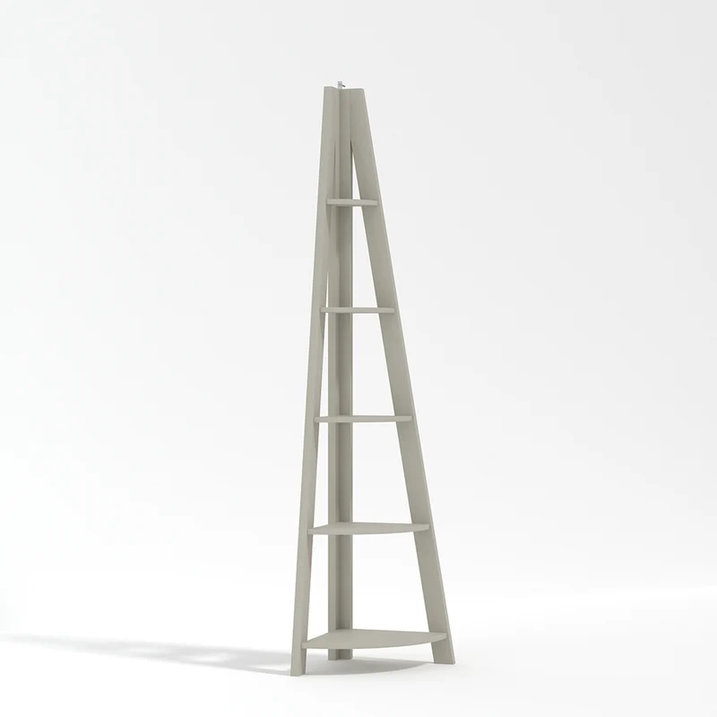 Tiva Grey Corner Ladder Shelving