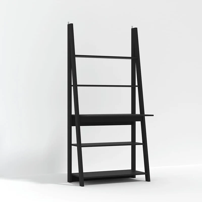 Tiva Black Corner Ladder Shelving