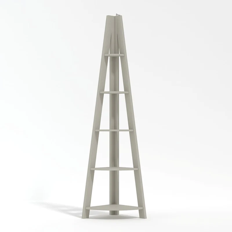 Tiva Black Corner Ladder Shelving