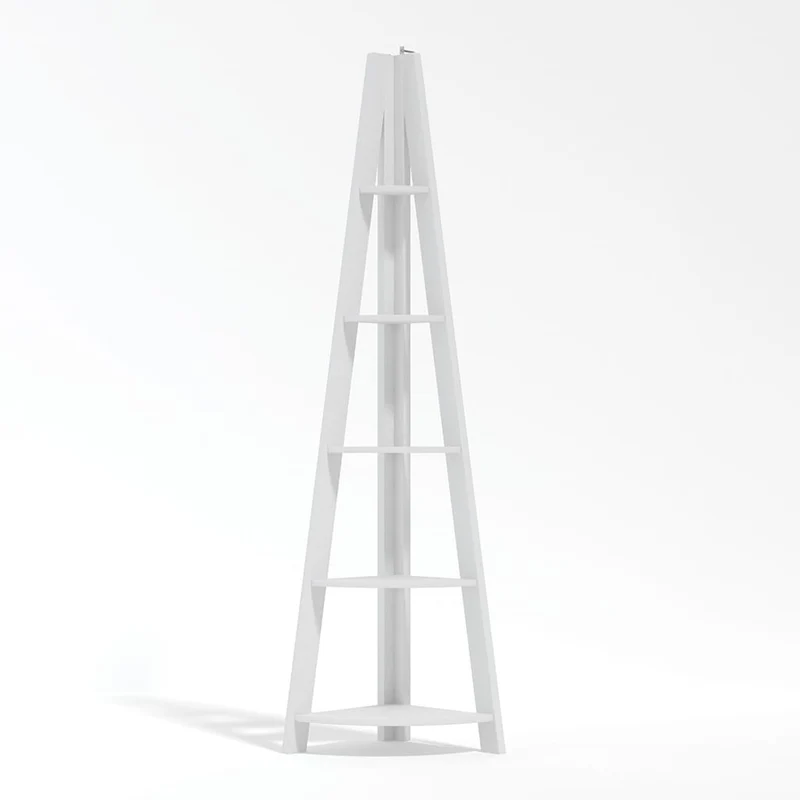 Tiva Black Corner Ladder Shelving