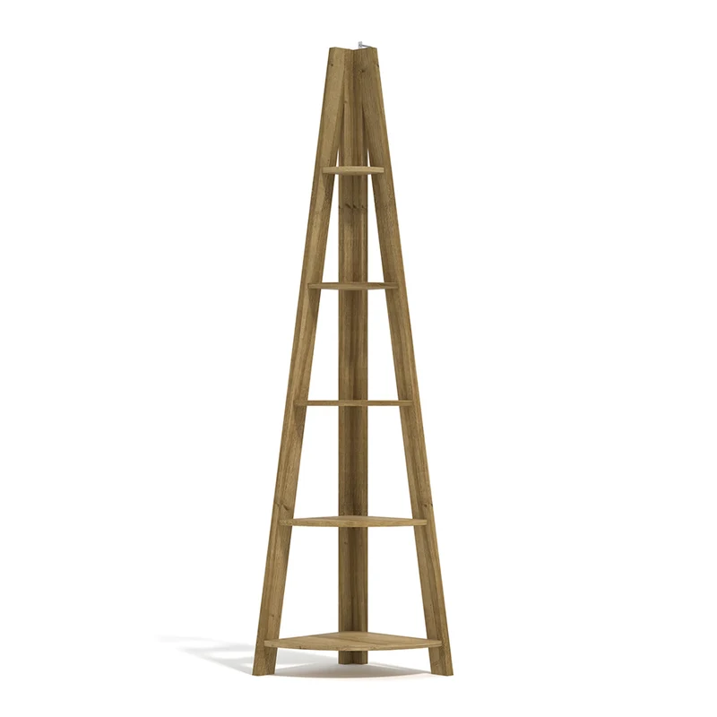 Tiva Black Corner Ladder Shelving