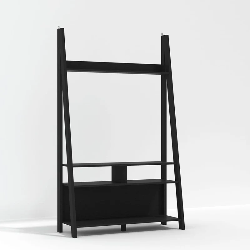 Tiva Black Corner Ladder Shelving