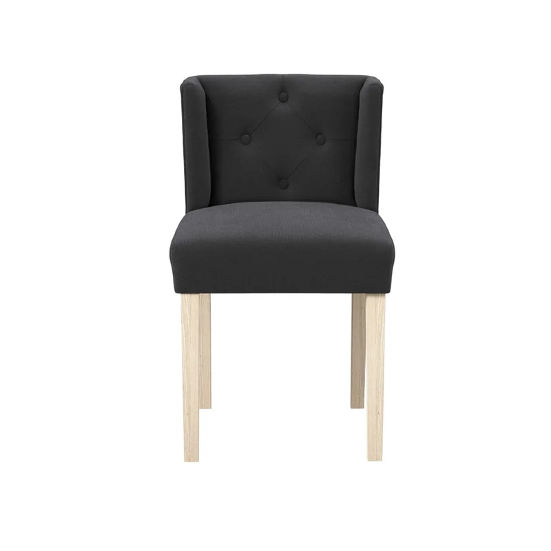 Shay Anthracite Winged Chair with Arms