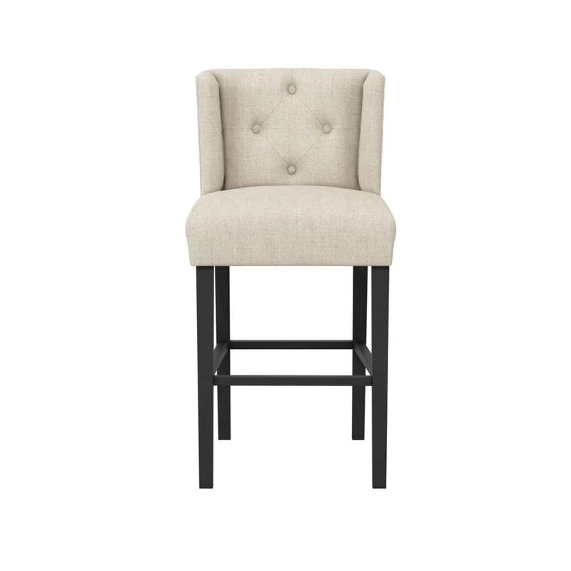 Shay Anthracite Winged Chair with Arms