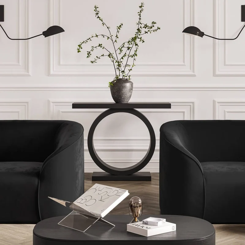 Oren Black Console Table