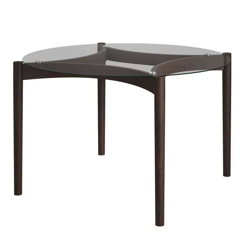 Ned Clear and Chocolate Dining Table