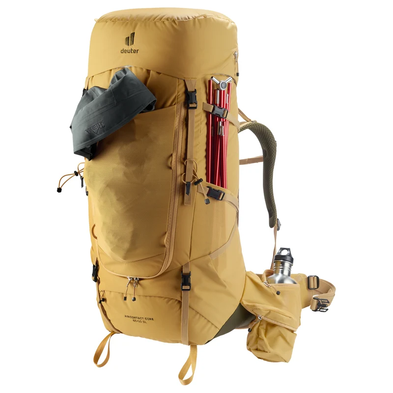 Deuter Aircontact Core 65 + 10 SL - Mochila de trekking para mujer 84 cm (savanna-nori)