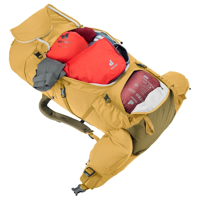 Deuter Aircontact Core 50 + 10 - Mochila de trekking 82 cm (savanna-nori)