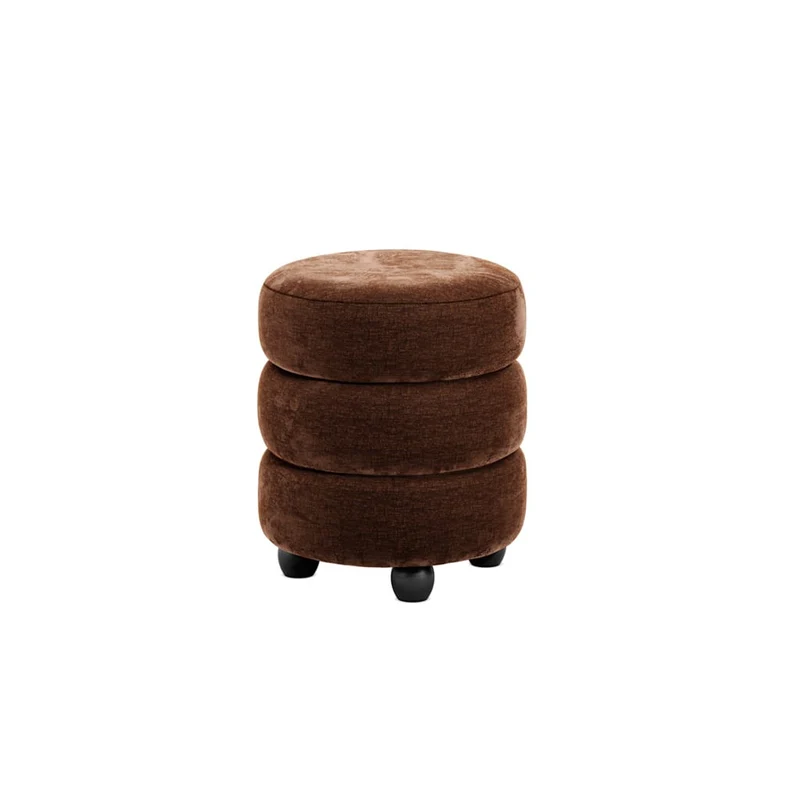 Emi Brandy and Black Pouffe