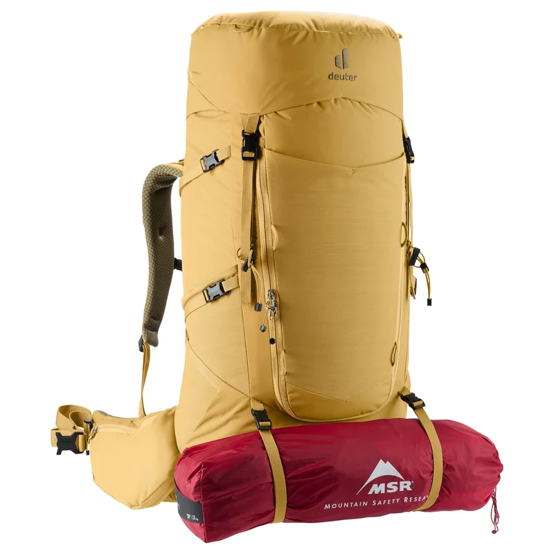 Deuter Aircontact Core 60 + 10 - Mochila de trekking 82 cm (savanna-nori)
