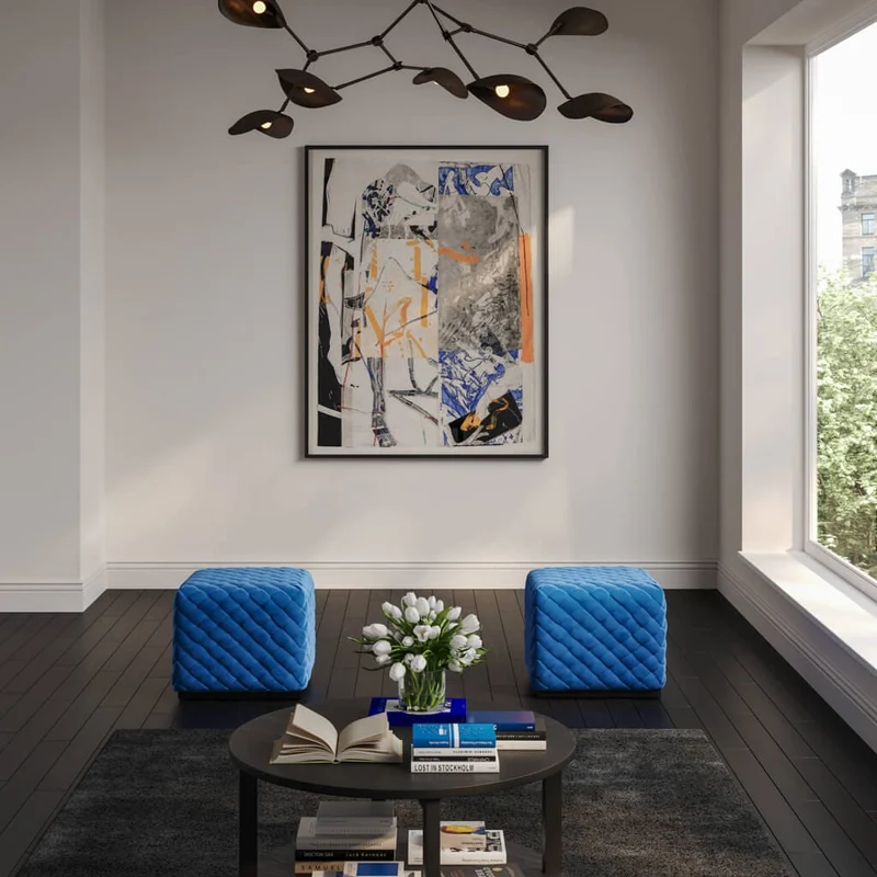 Colline Small Cobalt Pouffe
